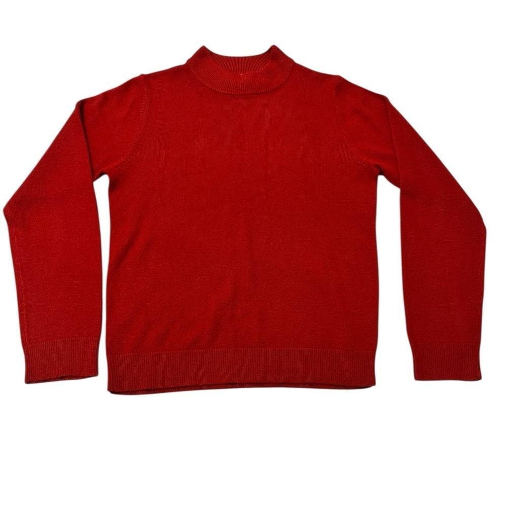 VTG CC Hughes Red Mock Neck Sweater